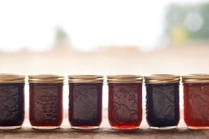 jars of homemade jam