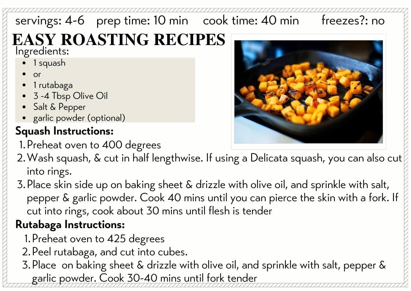 Easy Roasting Recipe for Forsythe Family Farms